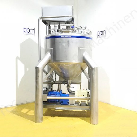1,200 Ltr Limitech Tank with Top-Mounted Full-Sweep Scraped Surface Mixer